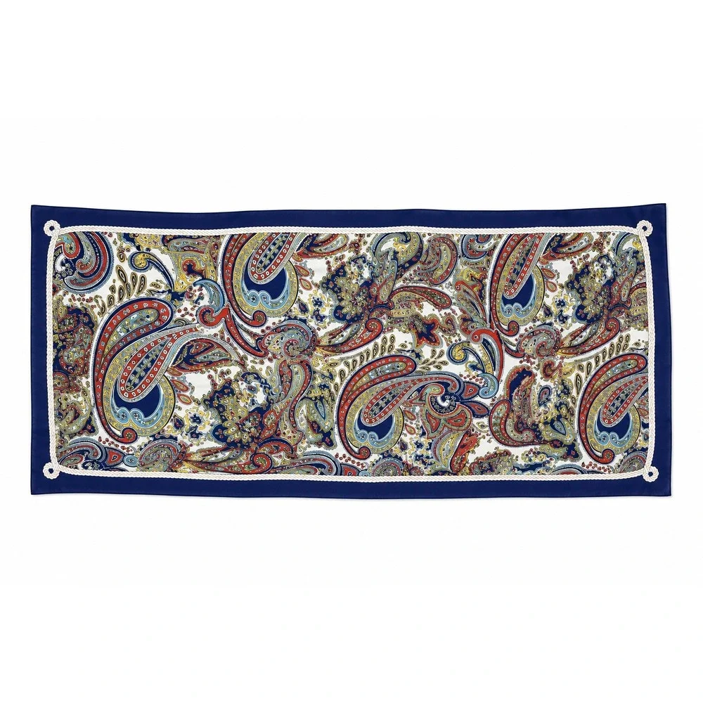 Vera Bradley Paisley Scarf Wrap Sarong‎ Womens Blue  Boho Nautical Summer